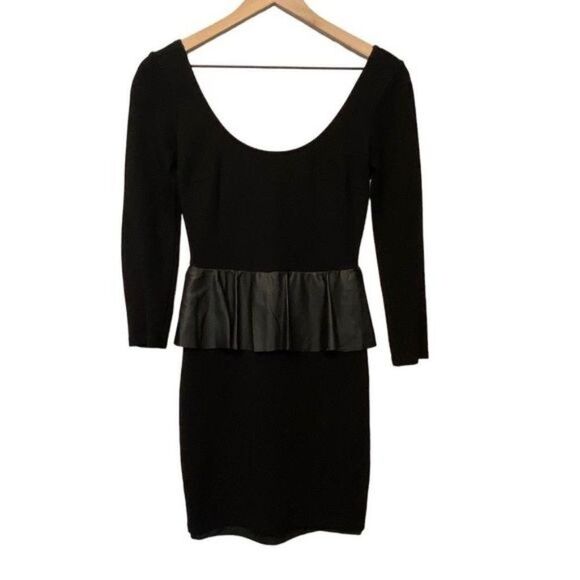Zara Trafaluc Collection Small Black Peplum Cocktail Dress S - Picture 1 of 11
